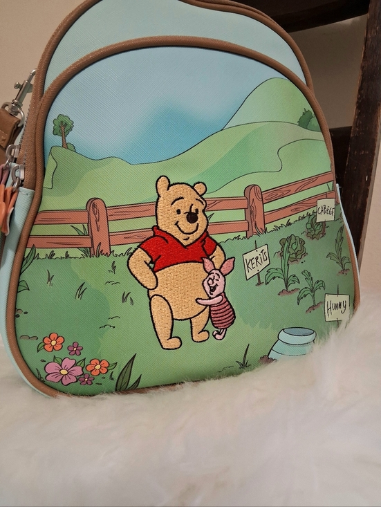 Disney Handbags - Disney Winnie the Pooh Mini Backpack Adjustable Straps Mint Green
